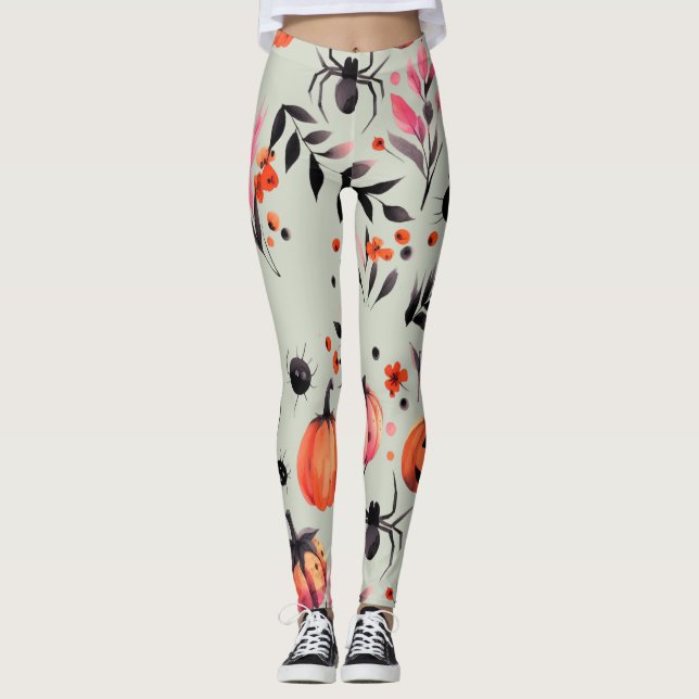Pumpkin Helloween Leggings (Vorderseite)