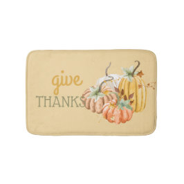 Pumpkin Herbst Fall Gold Sage Brown Badematte