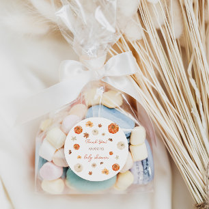 Pumpkin Herbst Herbst Kinderdusche danke Runder Aufkleber