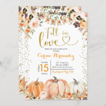 Pumpkin Herbst Herbst Liebe Brautparty Invitati