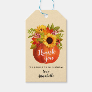 Pumpkin Herbst Herbst Vielen Dank, dass Sie Tags Geschenkanhänger