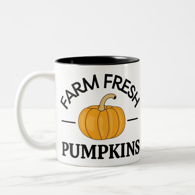 Pumpkin Herbst Herbst Zweifarbige Tasse (Links)