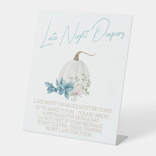 Pumpkin Herbst Herbstdusche Spätnachtsspalter Sockelschild (Vorderseite)