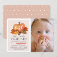 Pumpkin Herbst Pink Foto Virtual 1. Geburtstag