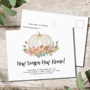 Pumpkin Herbstbewegung Ankündigungspostkarte