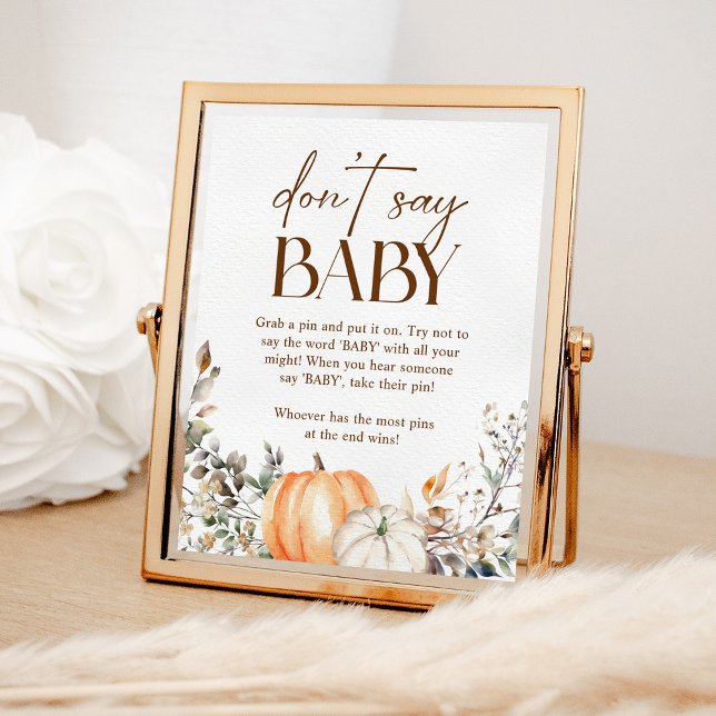 Pumpkin Herbstfalldusche sagt nicht Baby Poster (Von Creator hochgeladen)