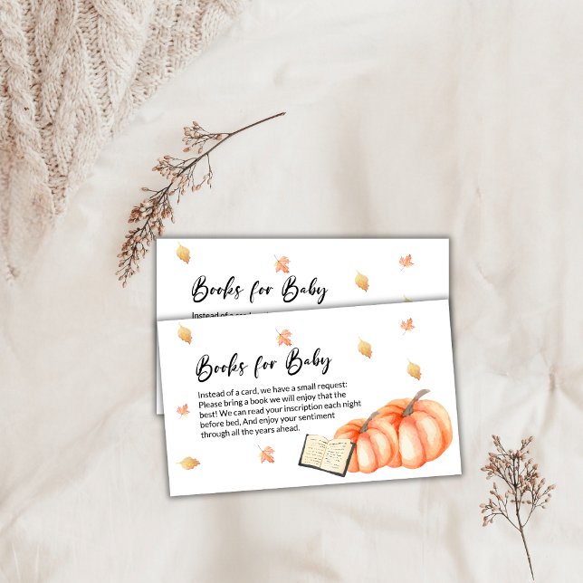 Pumpkin-Herbstlaub Bücher für Baby Halloween Begleitkarte (Pumpkin Fall Leaves Books for Baby Halloween Enclosure Card)
