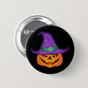 Pumpkin Hexe Button