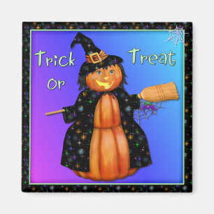Pumpkin Hexe Magnet