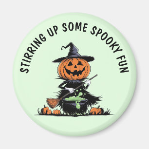 Pumpkin Hexe Magnet