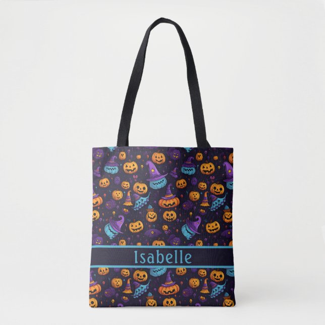 Pumpkin Hexenhut Navy Tote Bag (Vorderseite)