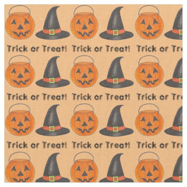 Pumpkin Hexenhut Orange Halloween-Kostüm Stoff (Nahaufnahme)