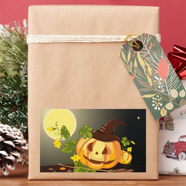 Pumpkin Hexenkleber Rechteckiger Aufkleber (Von Creator hochgeladen)