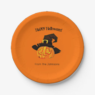 Pumpkin Hexenkupf Halloween Paper-Teller Pappteller