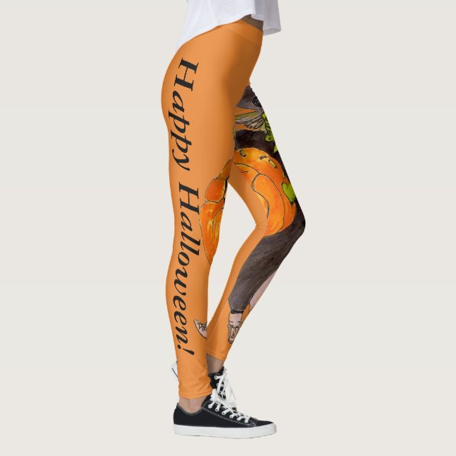 Pumpkin Hexenmeister Halloween Tanz Extravagant Be Leggings (Rechts)