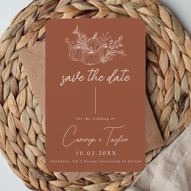 Pumpkin Hochzeit speichern das Datum Magnet (Von Creator hochgeladen)