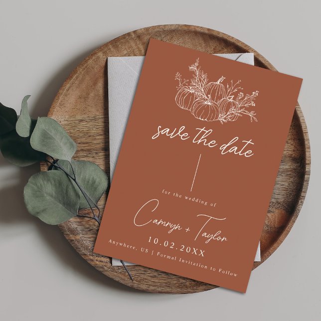 Pumpkin Hochzeit speichern das Datum Save The Date (Von Creator hochgeladen)