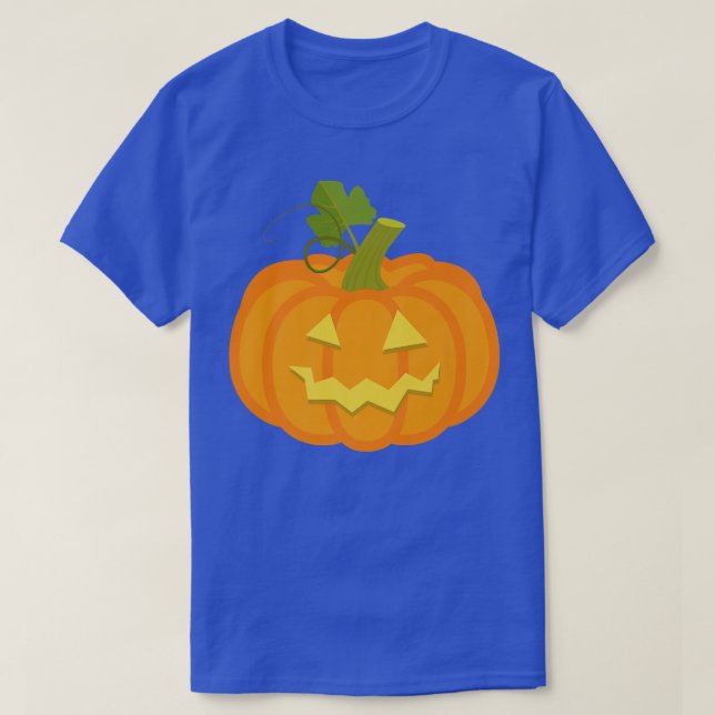 Pumpkin Jack O' Lantern Face, Evil Smile, Hallowee T-Shirt (Design vorne)