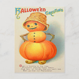 Pumpkin Jack O' Lantern Snowman Postkarte