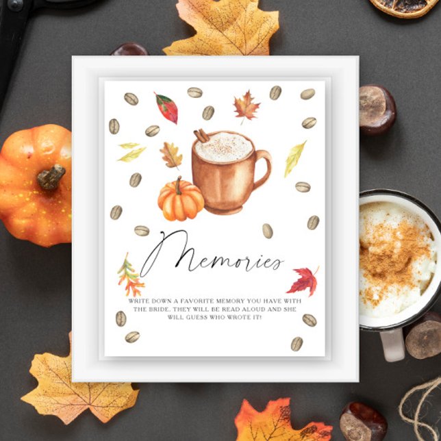 Pumpkin-Kaffee-Erinnerungen mit der Braut Poster (Von Creator hochgeladen)