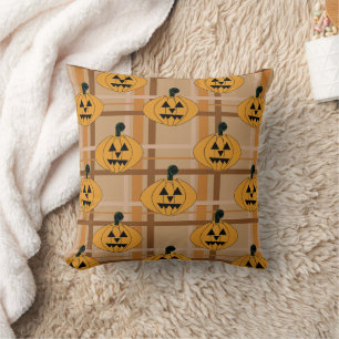 Pumpkin Kariert Kissen