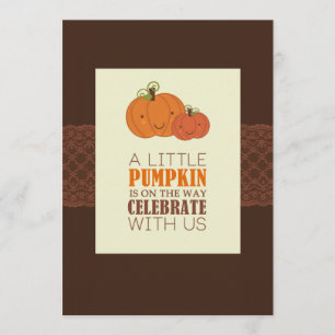 Pumpkin-Kinderdusche Einladung