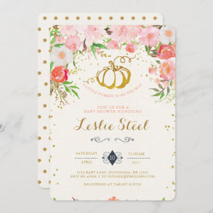 Pumpkin-Kinderdusche Einladung