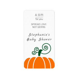 Pumpkin-Kinderdusche verbreitet Liebe nicht Germs  Adressaufkleber