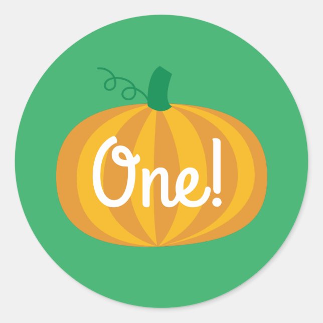 Pumpkin Kindergeburtstag Party Runder Aufkleber (Vorderseite)