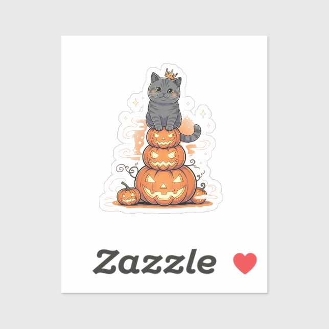 Pumpkin King Brit - Regal British Shorthair Aufkleber (Blatt)