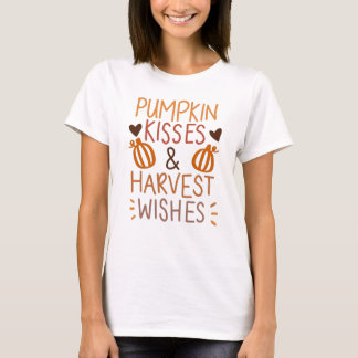 Pumpkin Kisses Erntedank T - Shirt
