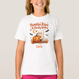 Pumpkin Kisses & Ghosted Wishings Halloween Ghost T-Shirt