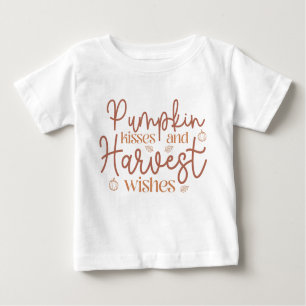 Pumpkin Kisses und Harvest Wünsche Baby T-shirt