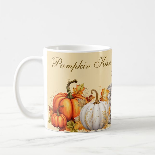 Pumpkin Kisses und Harvest Wünsche Kaffeetasse (Links)