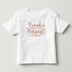 Pumpkin Kisses und Harvest Wünsche Kleinkind T-shirt