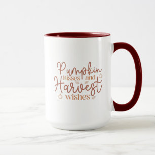 Pumpkin Kisses und Harvest Wünsche Tasse