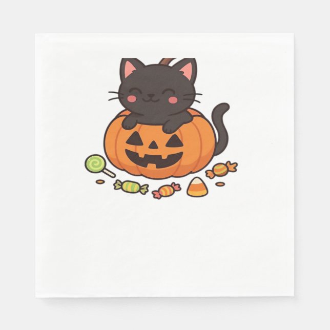 Pumpkin Kitty Parade Essential T - Shirt Serviette (Vorderseite)