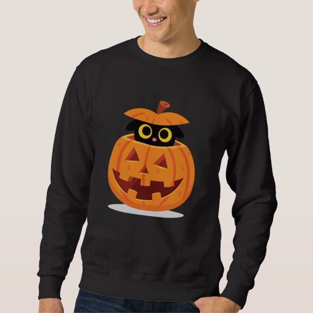 Pumpkin Kitty Sweatshirt (Vorderseite)