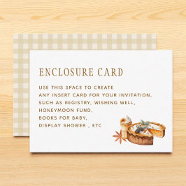 Pumpkin Kleine Süsse Pie Baby Dusche Custom Begleitkarte