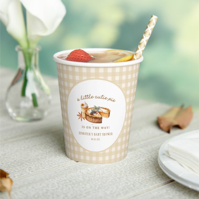 Pumpkin Kleine Süsse Pie Babydusche Pappbecher (In Situ)