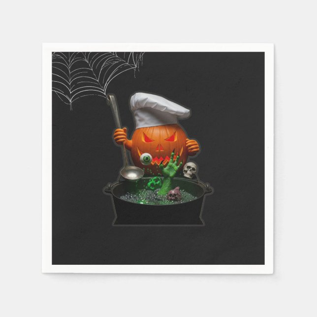 Pumpkin Koch Halloween-Party - Spooky Touch Serviette (Vorderseite)