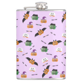 Pumpkin-Kostümmuster-Kürbislaterne Flachmann