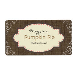 Pumpkin-Kuchen-Labels, benutzerdefinierte Vorlage