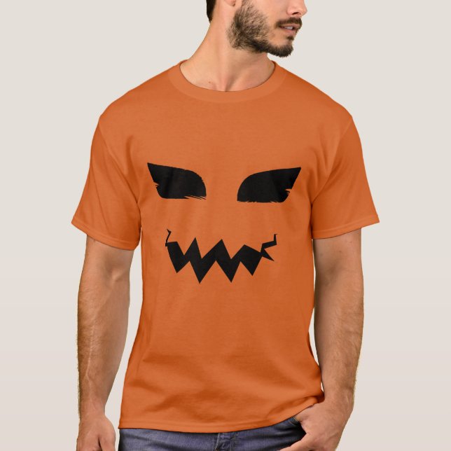 Pumpkin Kürbislaterne Halloween Beängstigendes Ges T-Shirt (Vorderseite)