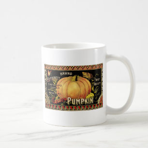 Pumpkin Label Antique Butterfly Marke Kaffeetasse