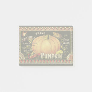 Pumpkin Label Antique Butterfly Marke Post-it Klebezettel