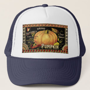 Pumpkin Label Antique Butterfly Marke Truckerkappe