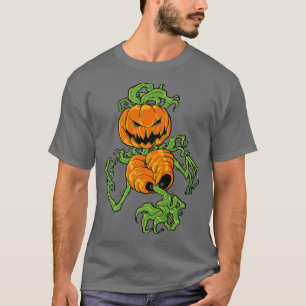 Pumpkin Lazy Halloween Kostüm Beängstigend Spooky T-Shirt