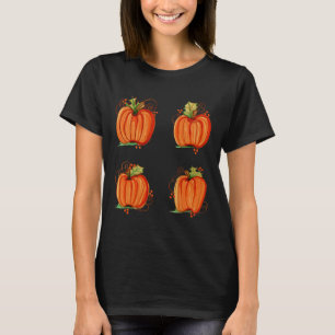 Pumpkin Leckerei Halloween Orange Fall Handgemalt T-Shirt