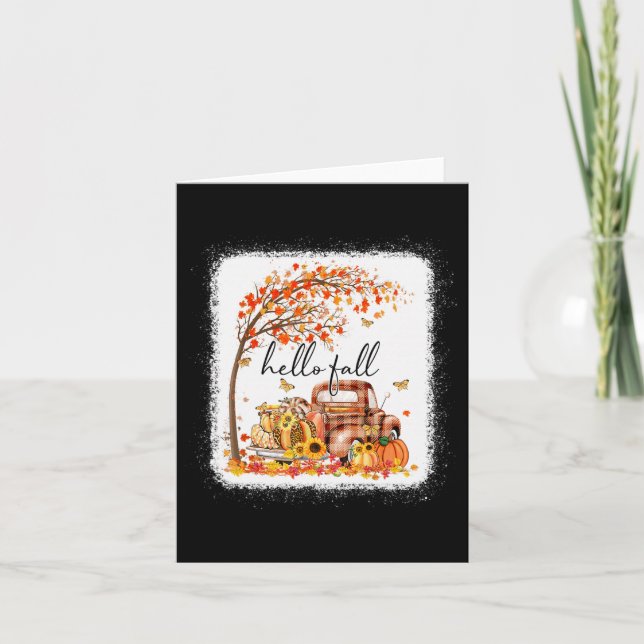 Pumpkin Leopard Hallo Fall glücklich Fall Y alle F Karte (Vorderseite)